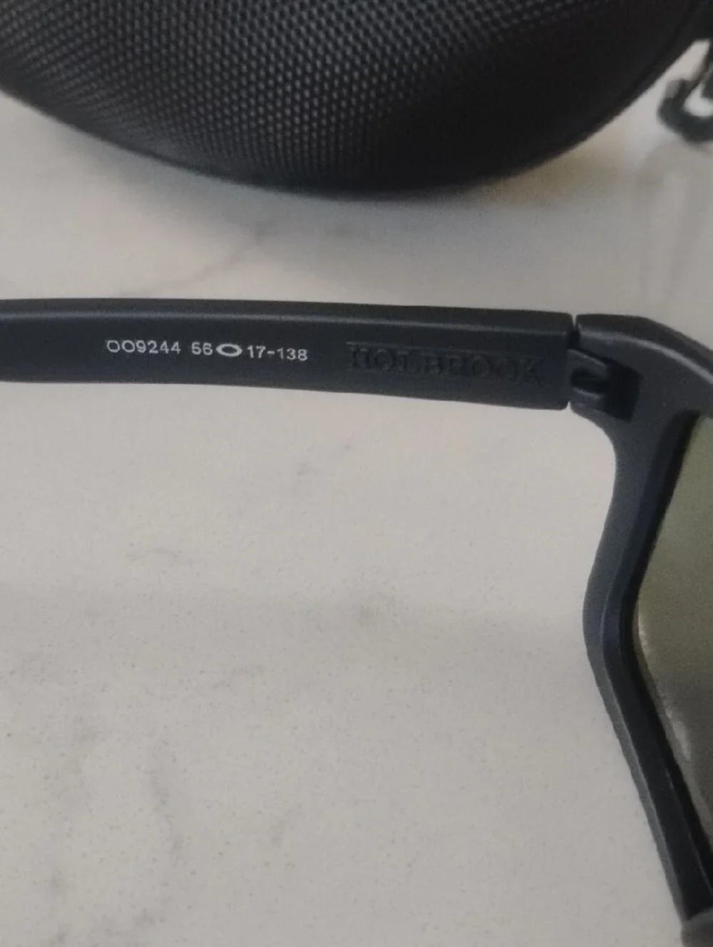 Oakley Matte Black Holbrook Sunglasses with Blue/Green Mirror Lenses